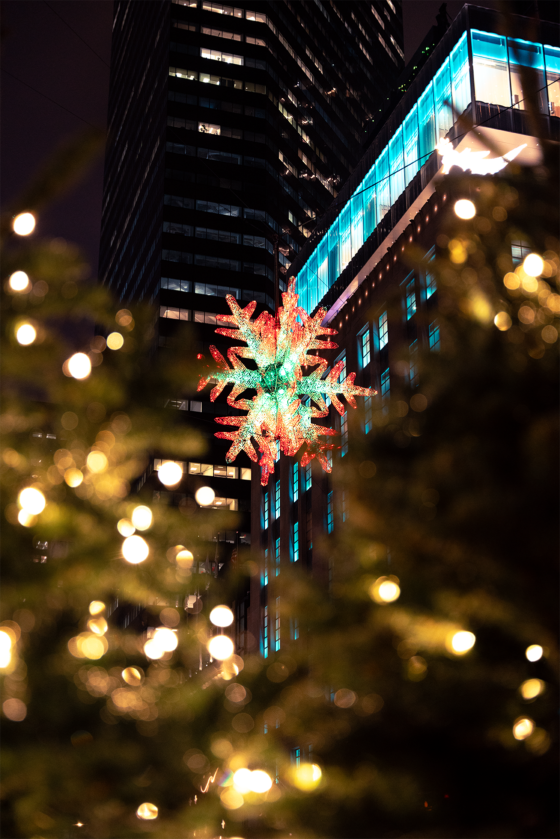 Glowing snowflake photograph by Aykas Bhons